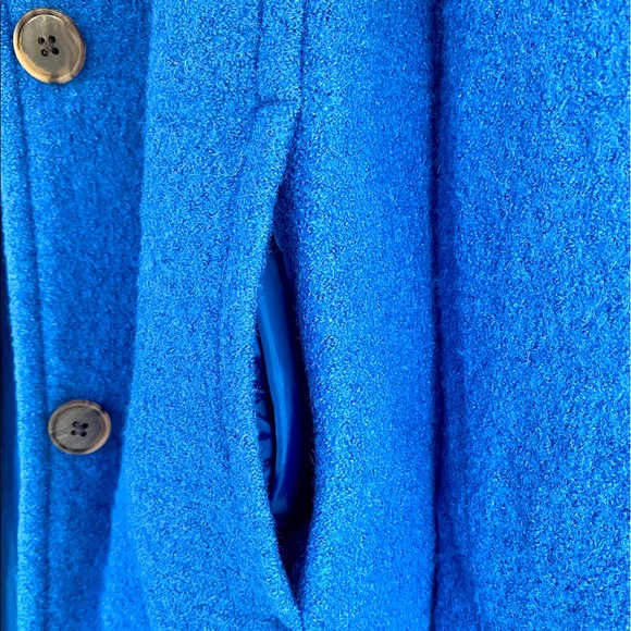 Land’s End wool blue coat - Picture 2 of 5